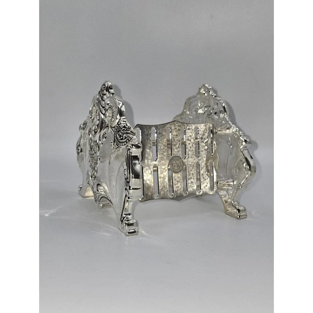 Godinger Silver Plate Ornate Baroque Knife‎ Rest Holder Victorian Style